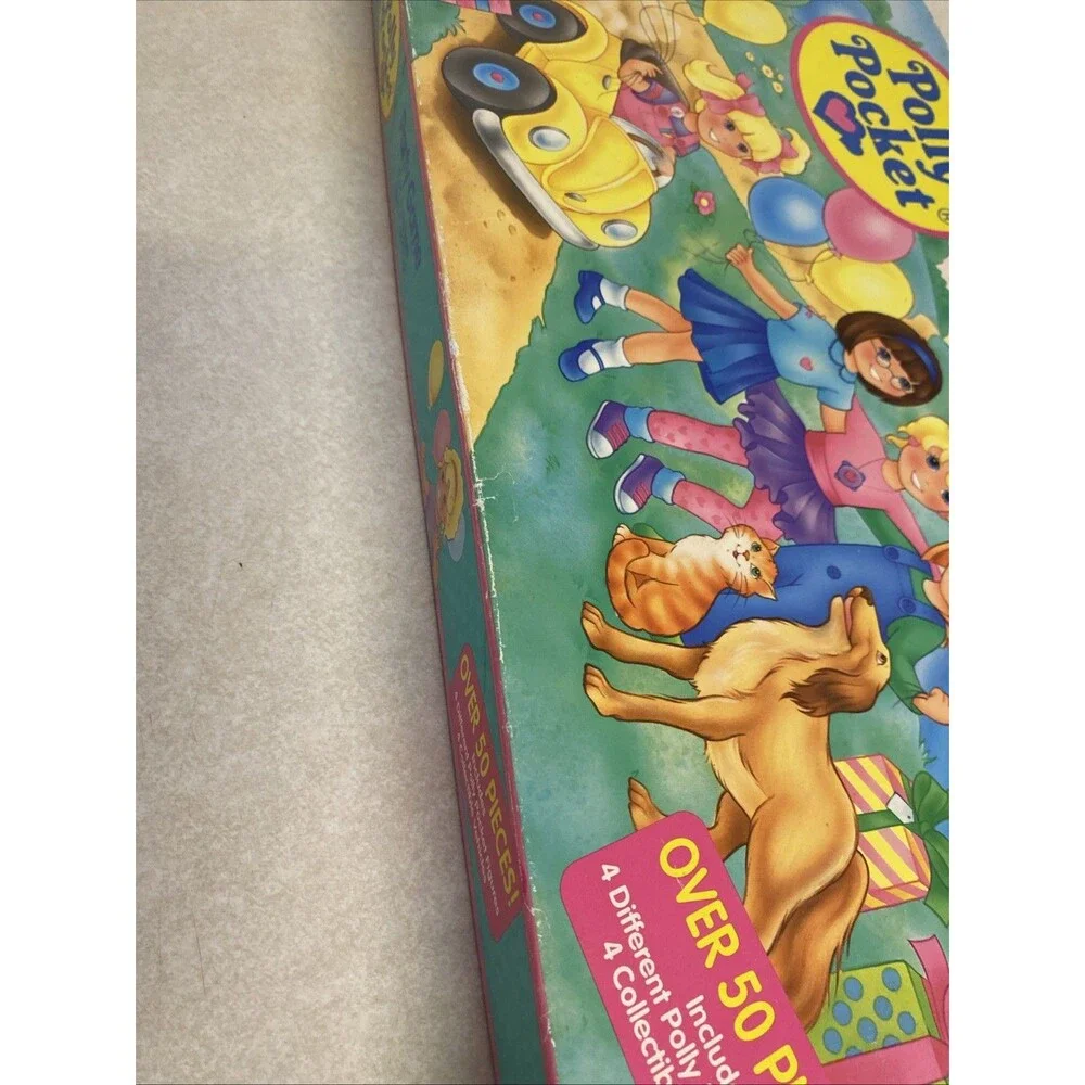 Vintage Polly Pocket Doll Party Board Game RoseArt 1994, Incomplete